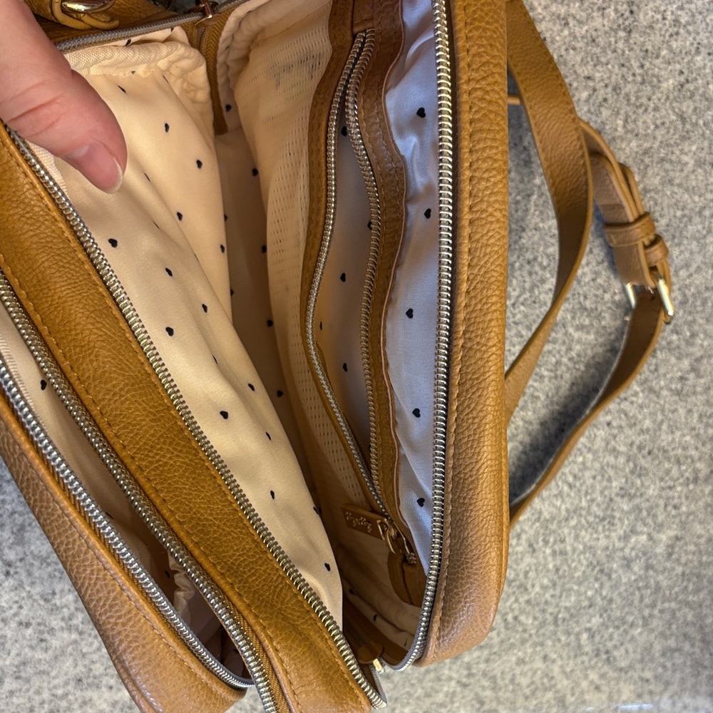 Itzy Ritzy Tan Crossbody Bag with Tassel - Picture 3 of 6